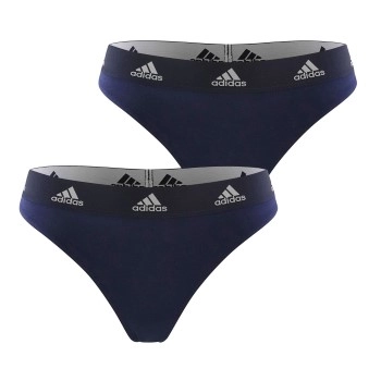 adidas 2P Underwear Brazilian Thong Marine Baumwolle Small Damen