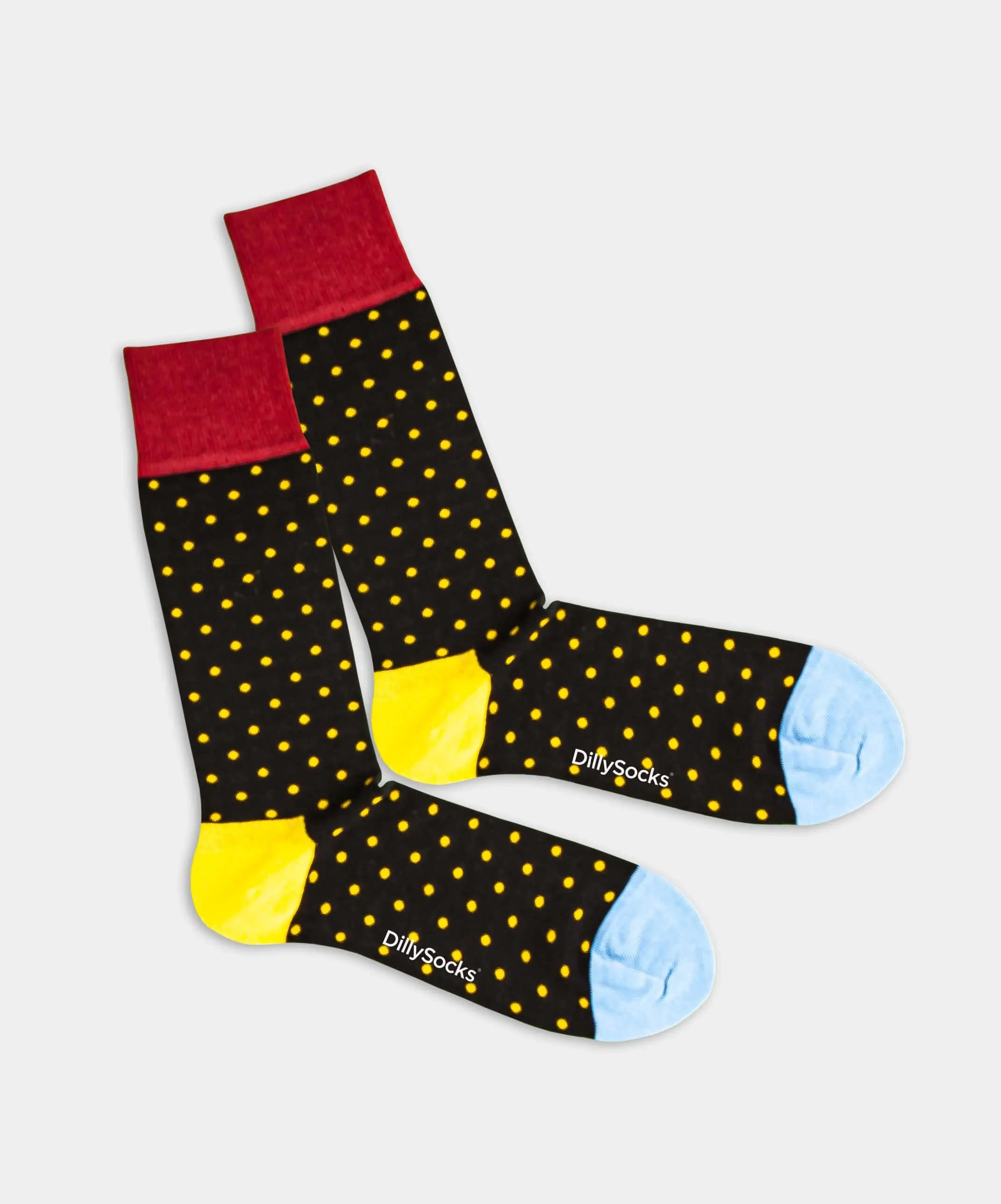 - Socken in Schwarz mit Punkte Motiv/Muster