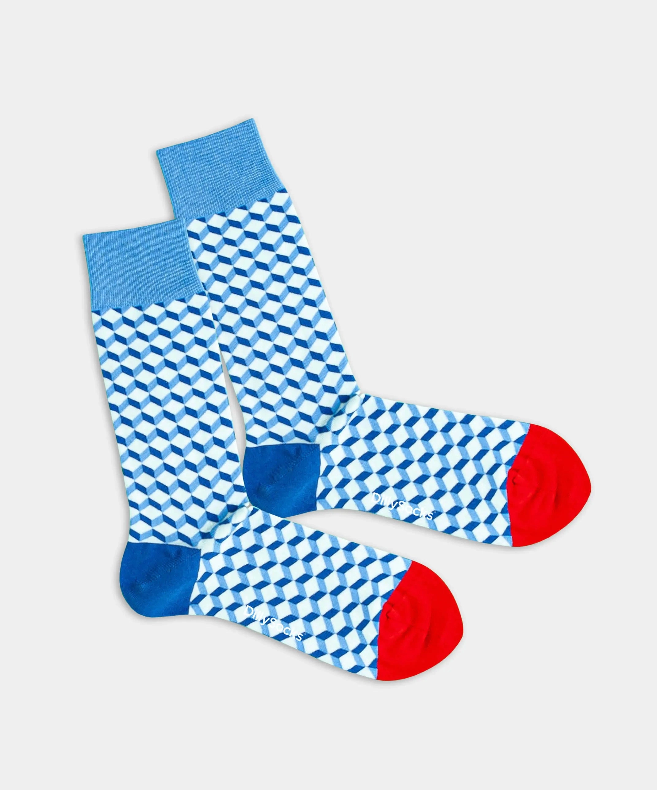 - Socken in Blau mit Dice Motiv/Muster