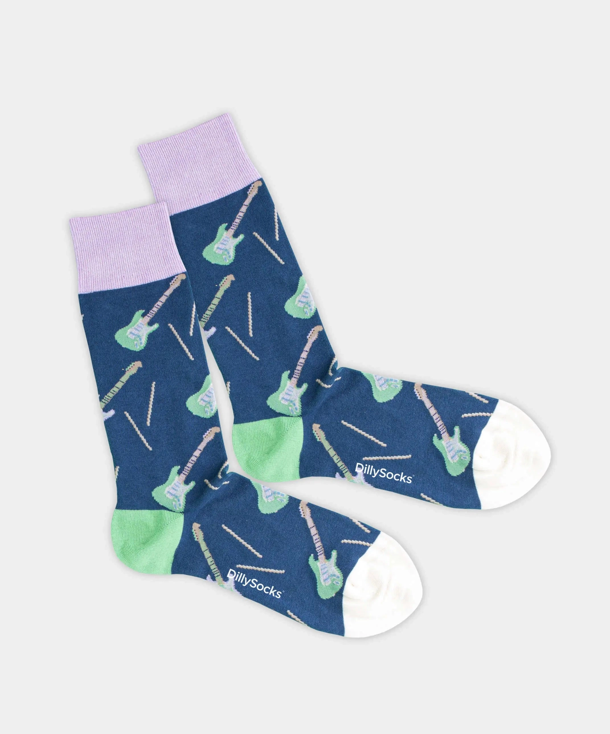 - Socken in Blau mit Musik Motiv/Muster