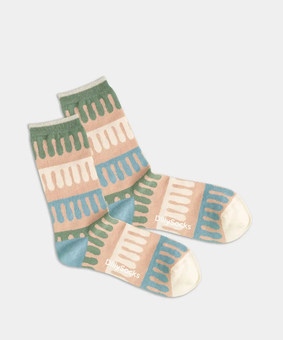 - Damensocken in Braun mit Motiv/Muster