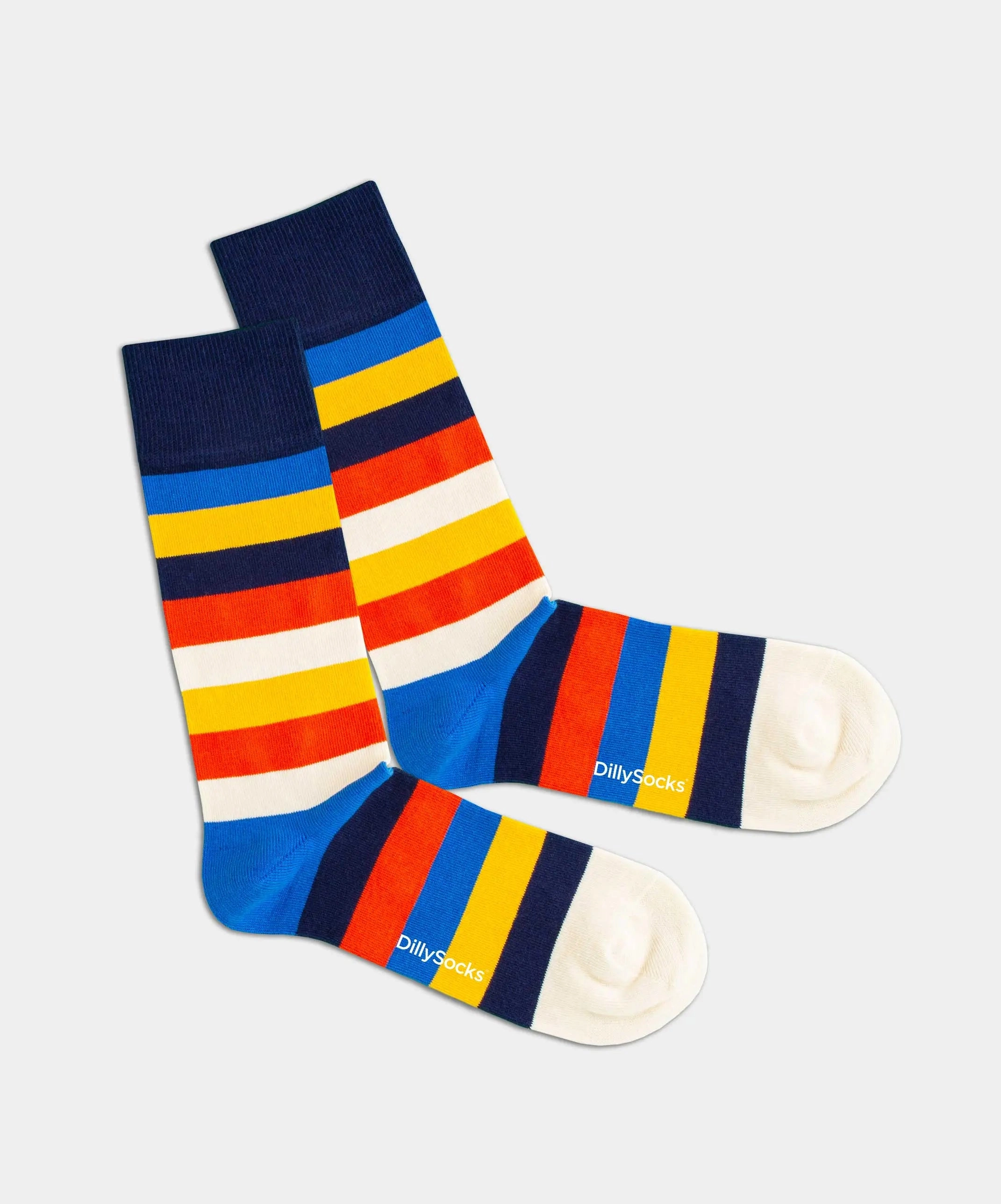 - Socken in Blau mit Streifen Motiv/Muster