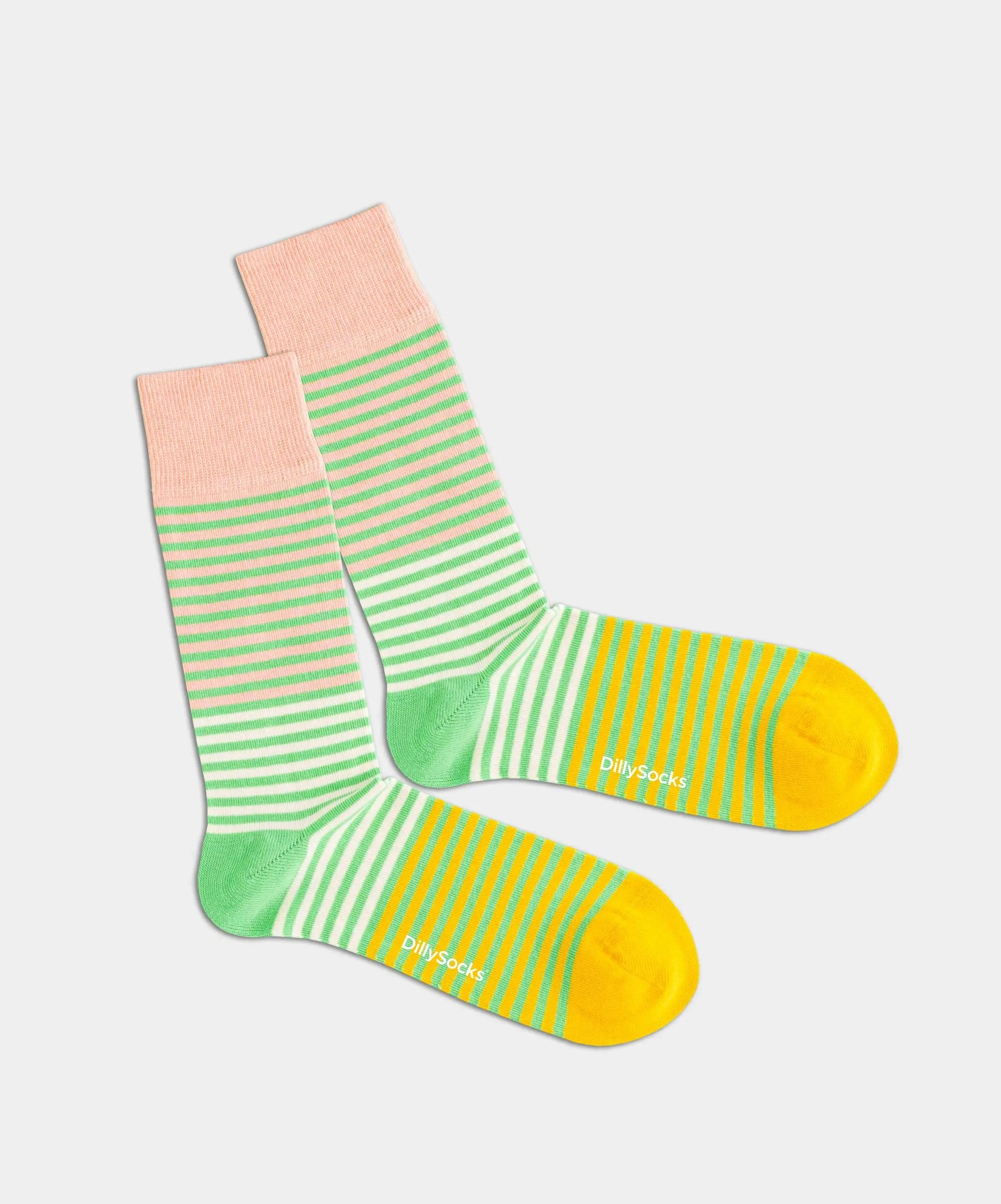 - Socken in Grün mit Streifen Motiv/Muster