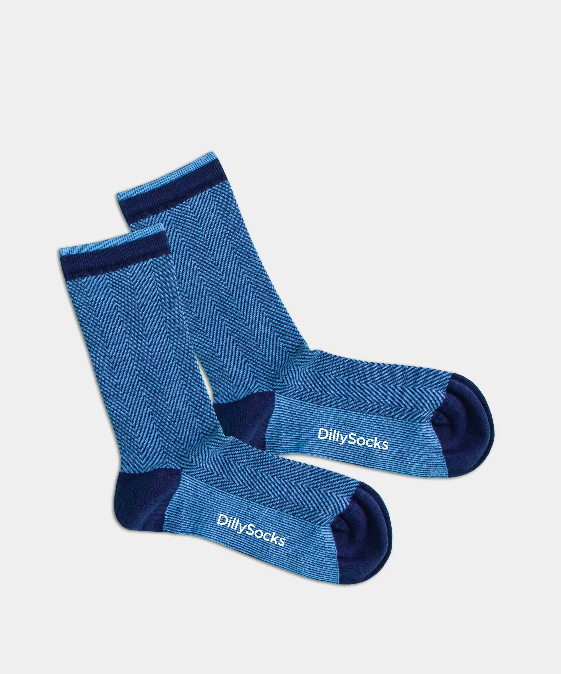 - Damensocken in Blau mit Motiv/Muster