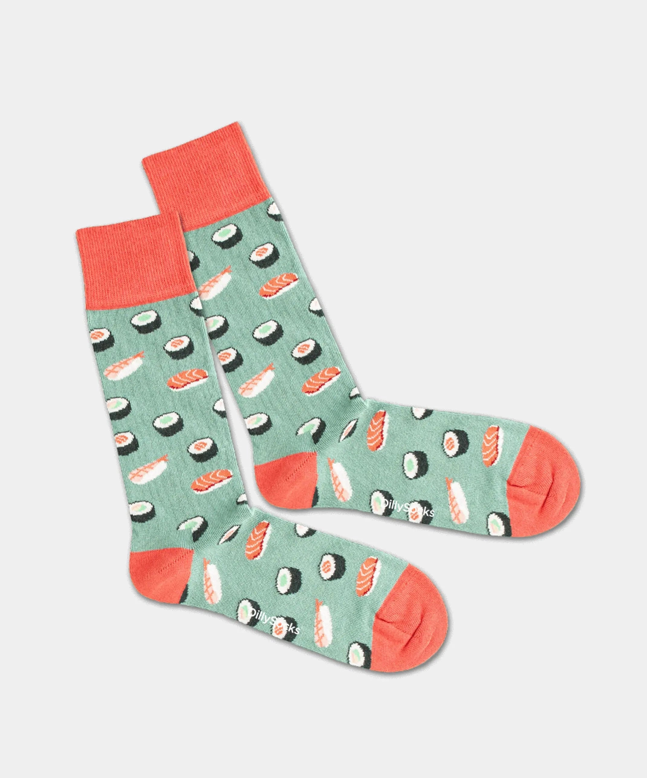 - Socken in Türkis mit Essen Motiv/Muster