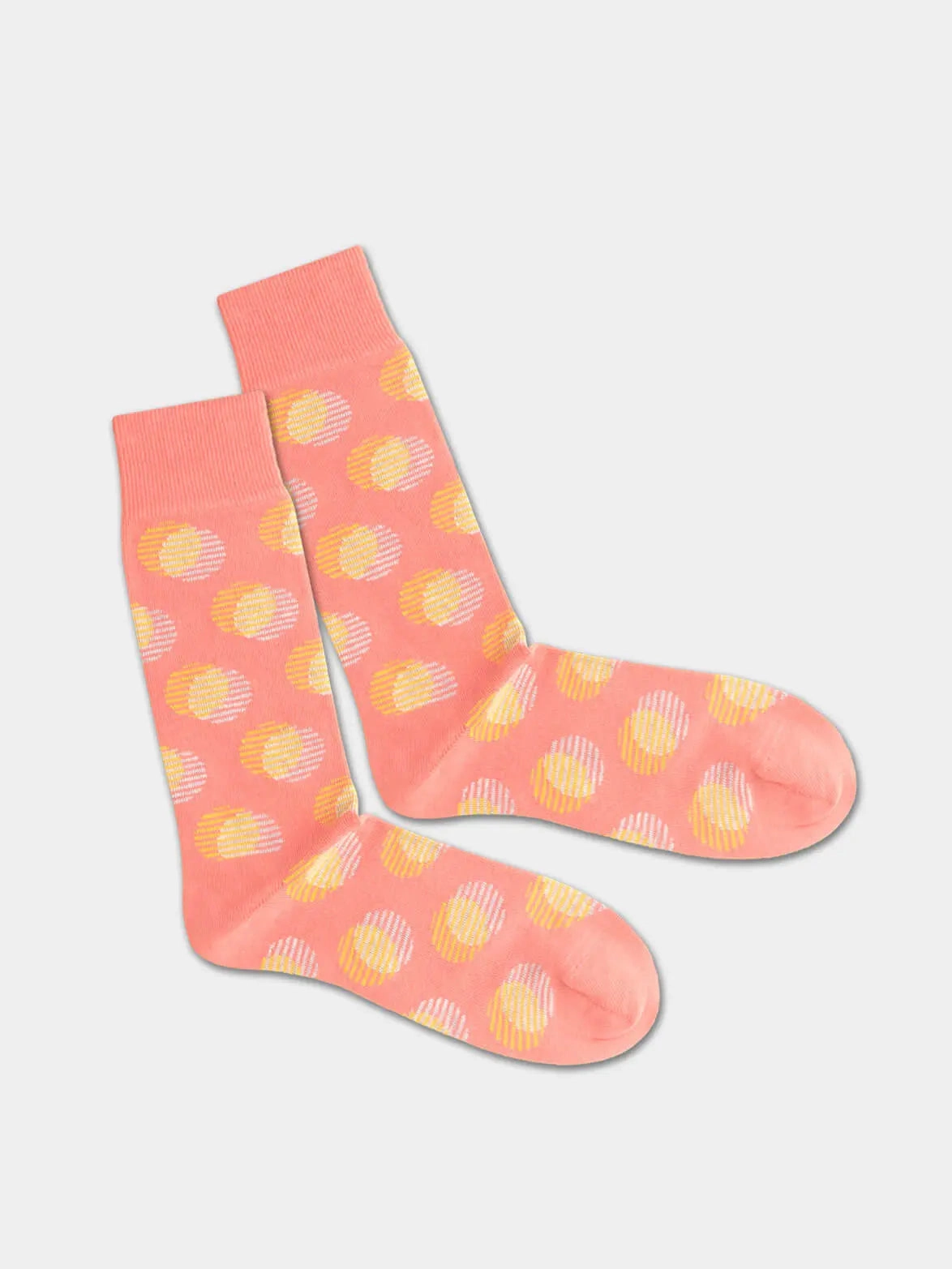 - Socken in Orange mit Punkte Motiv/Muster