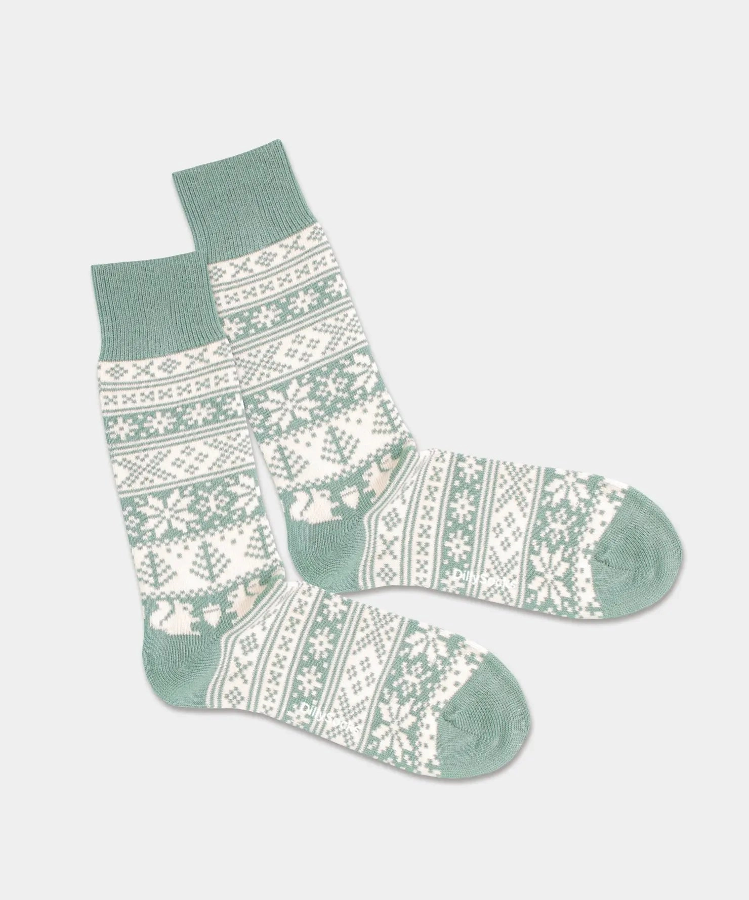 - Socken in Türkis mit Nordisch Motiv/Muster