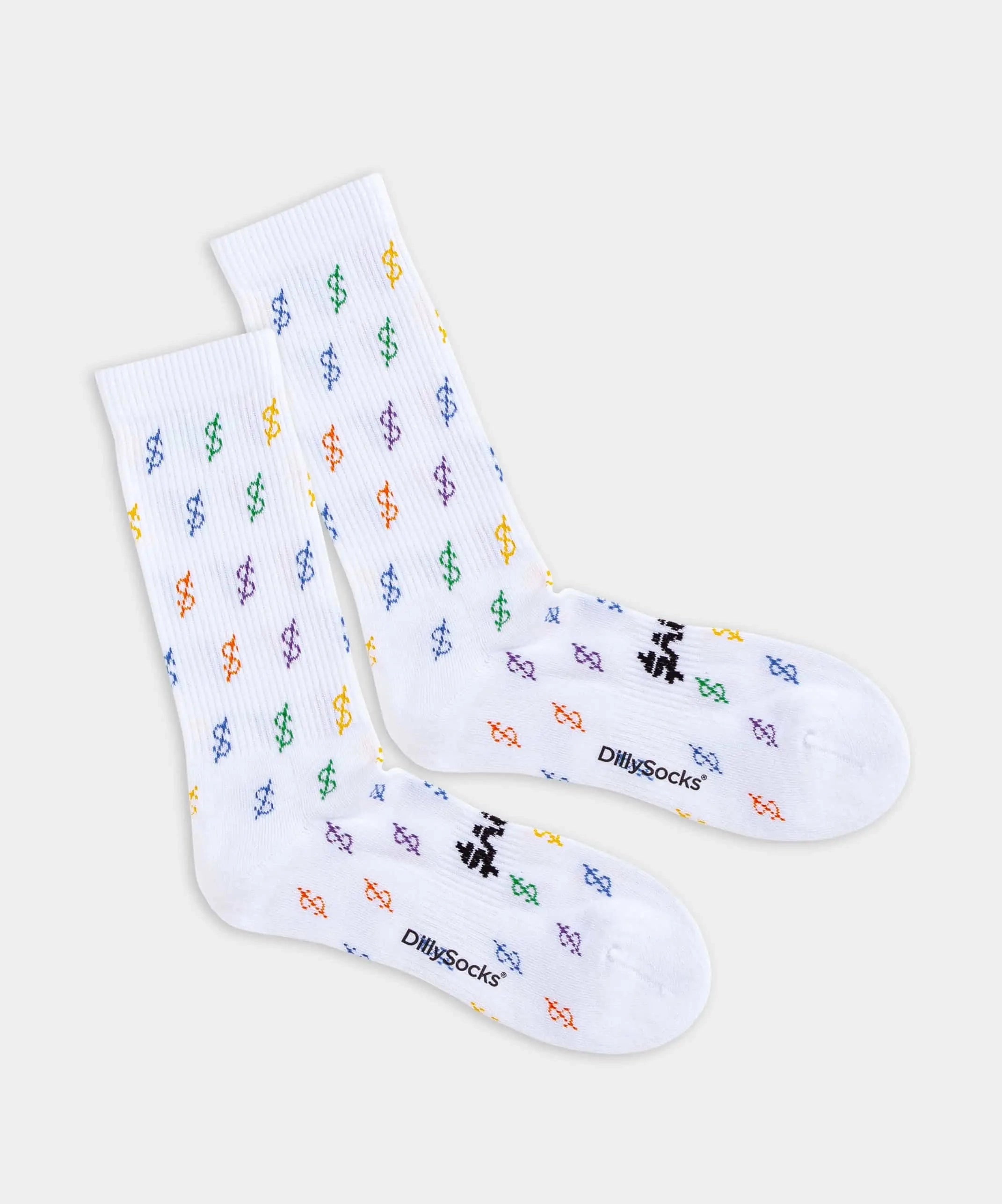 - Socken in Weiss mit Schriftzug Motiv/Muster