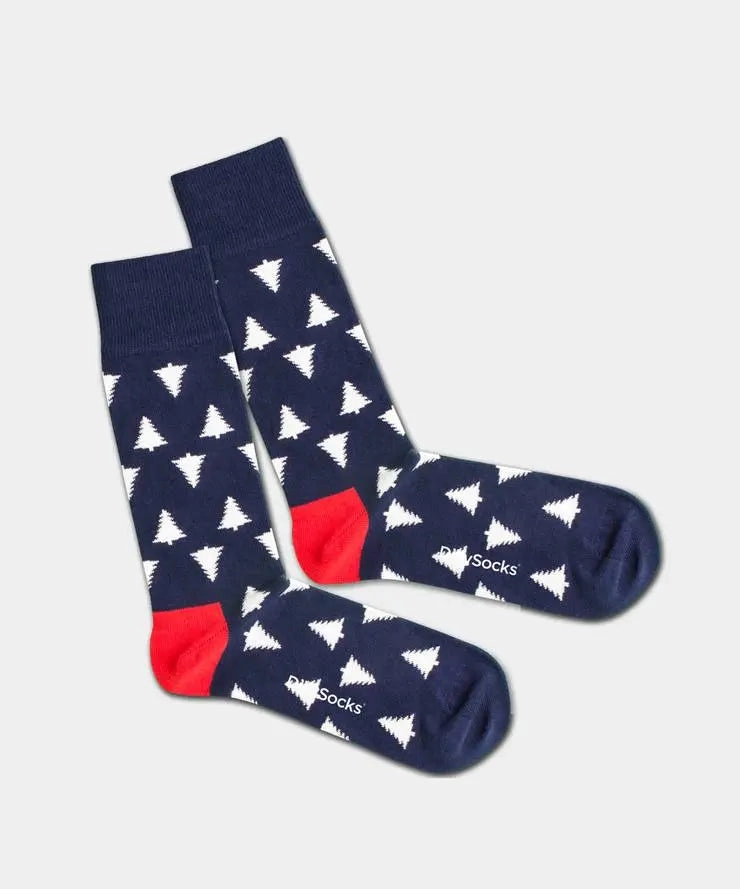 - Socken in Blau mit Weihnachten Motiv/Muster