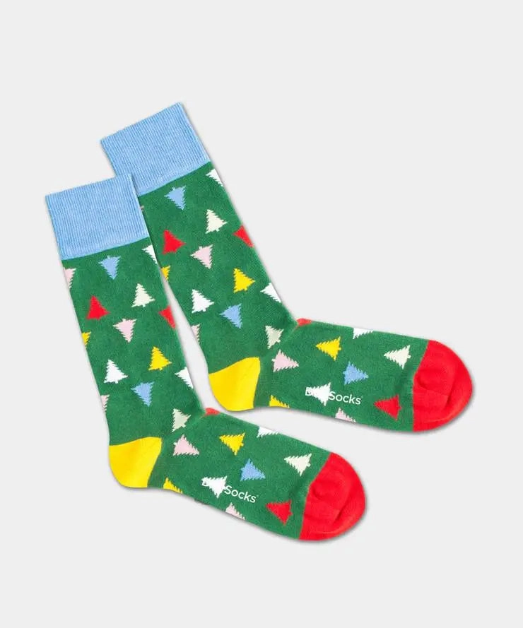 - Socken in Grün mit Weihnachten Motiv/Muster