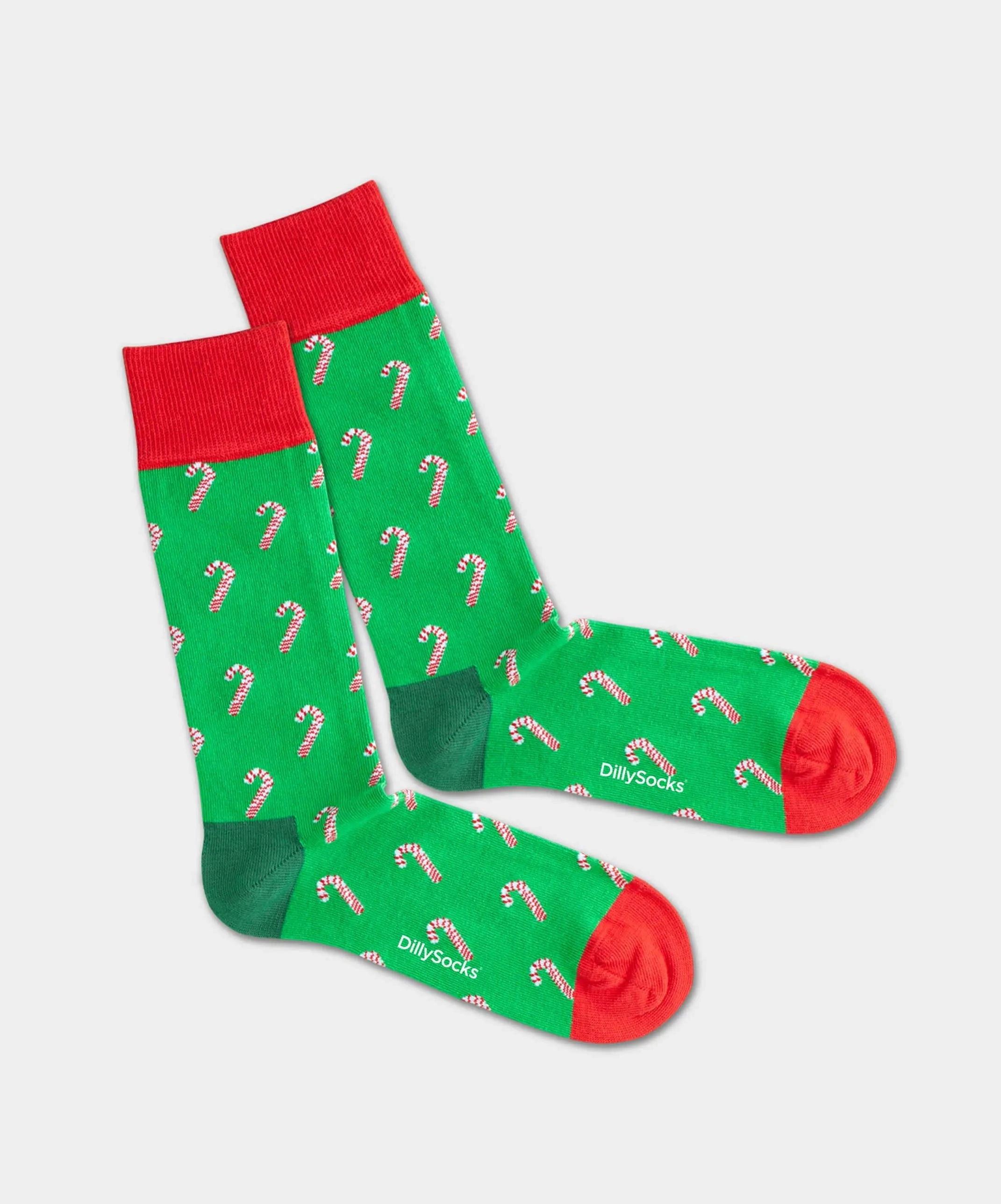 - Socken in Grün mit Weihnachten Motiv/Muster