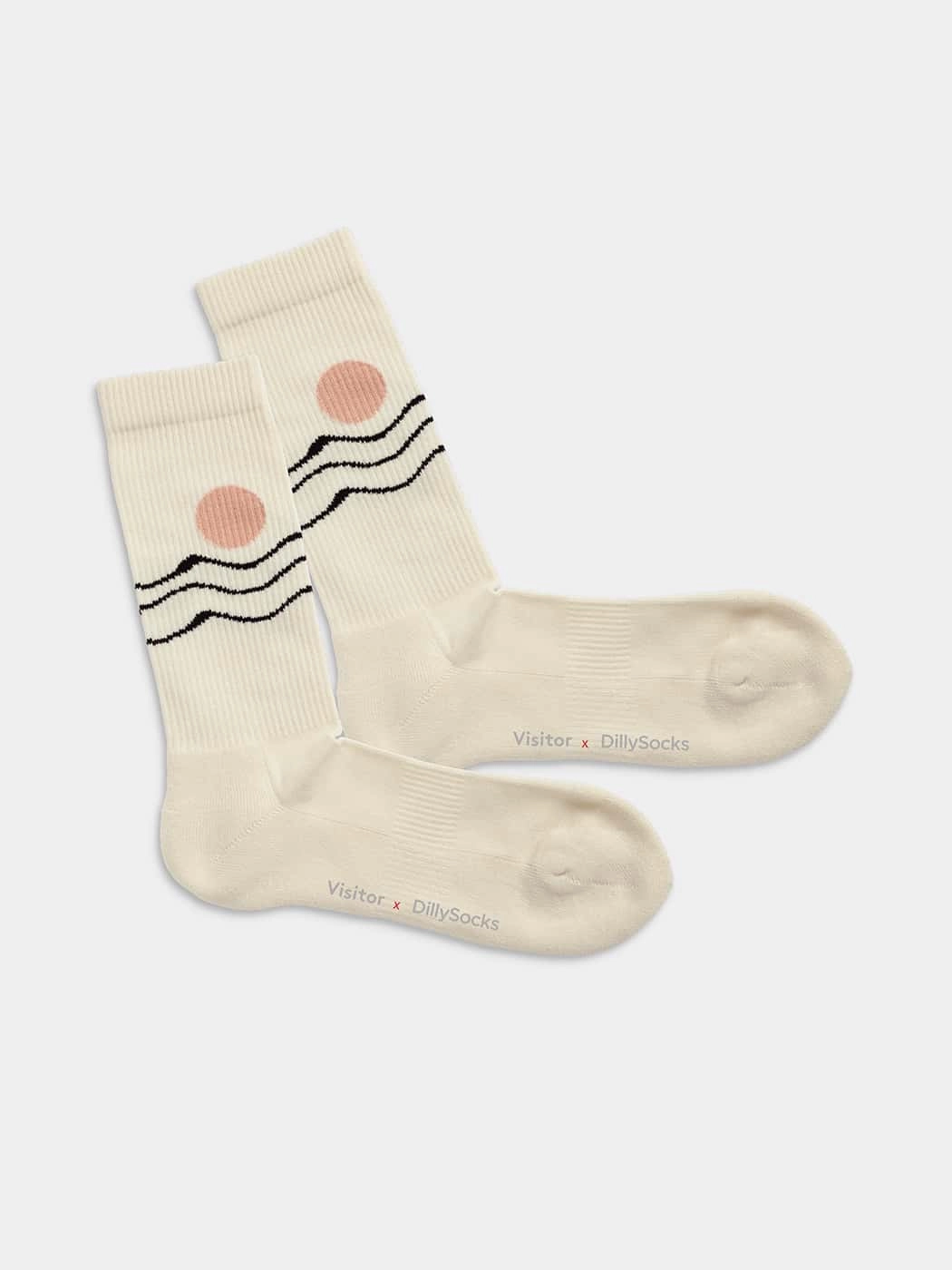 - Socken in Beige mit Wasser Motiv/Muster