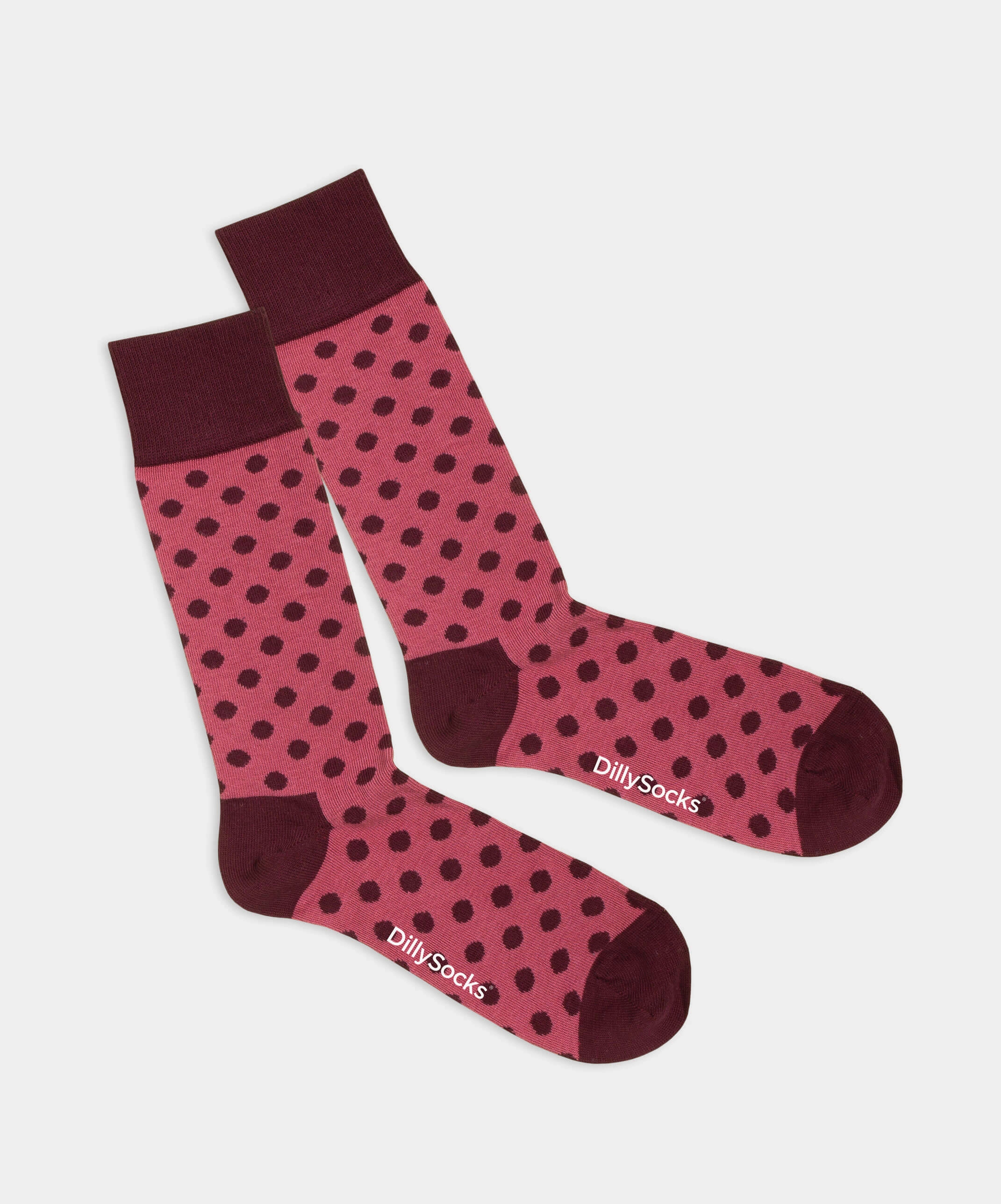 - Socken in Rot mit Punkte Motiv/Muster