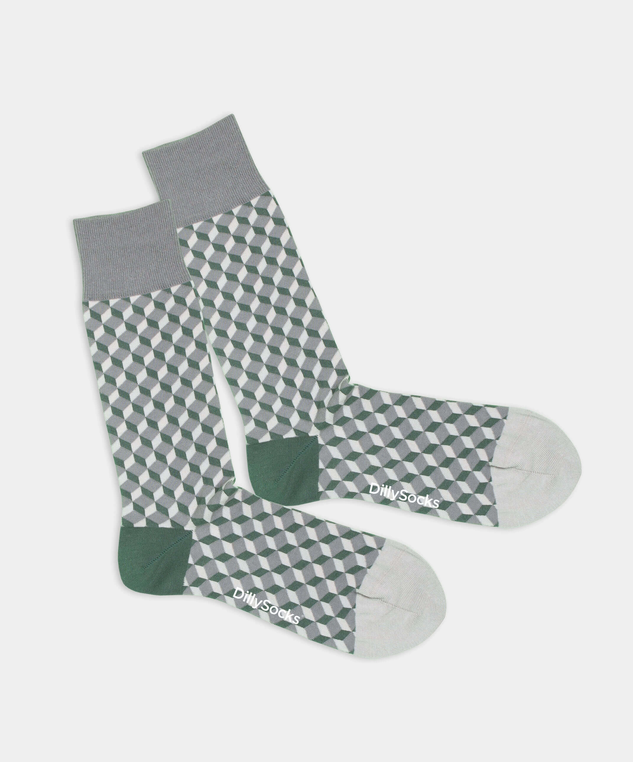 - Socken in Grün mit Dice Motiv/Muster