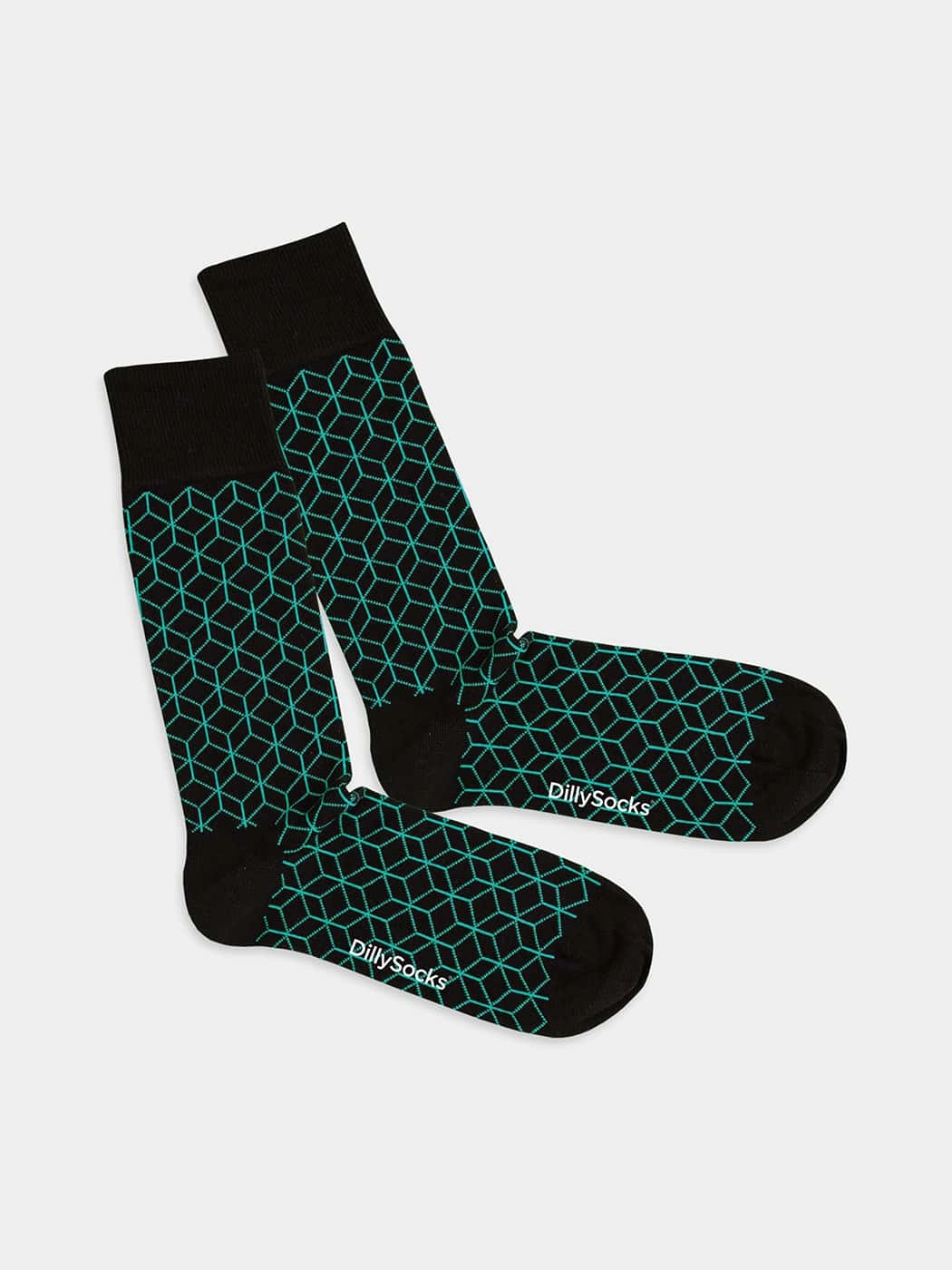 - Socken in Türkis mit Dice Motiv/Muster