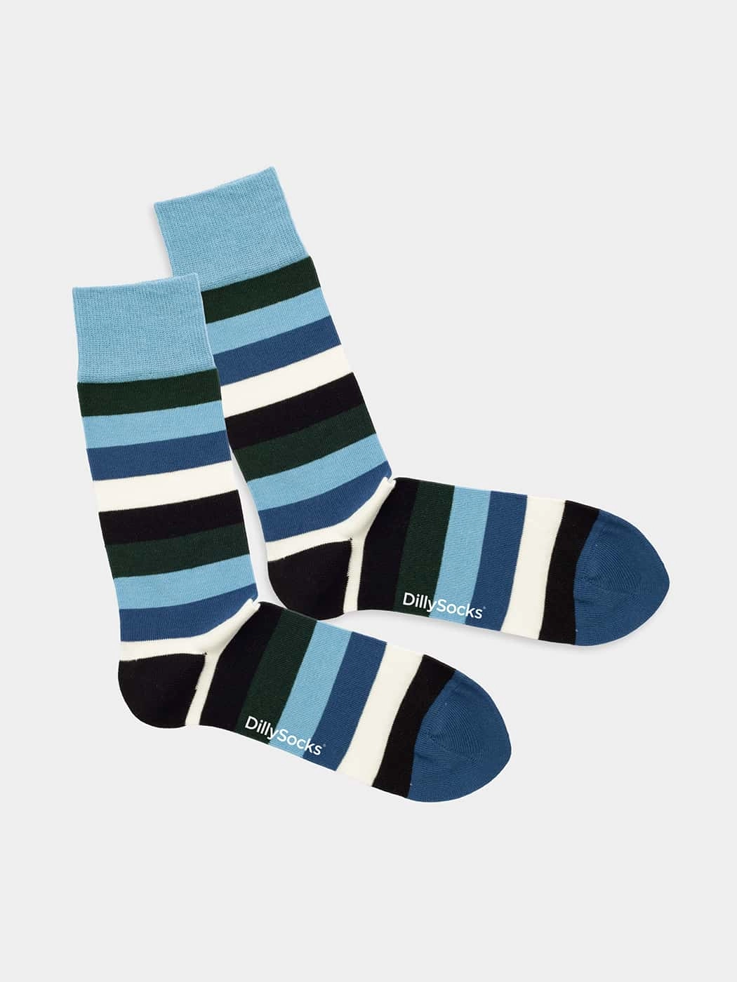 - Socken in Blau mit Streifen Motiv/Muster