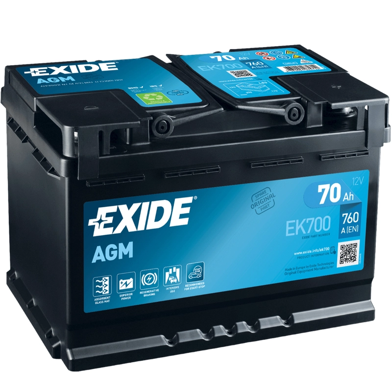 Exide EK700 AGM-Batterie 70Ah