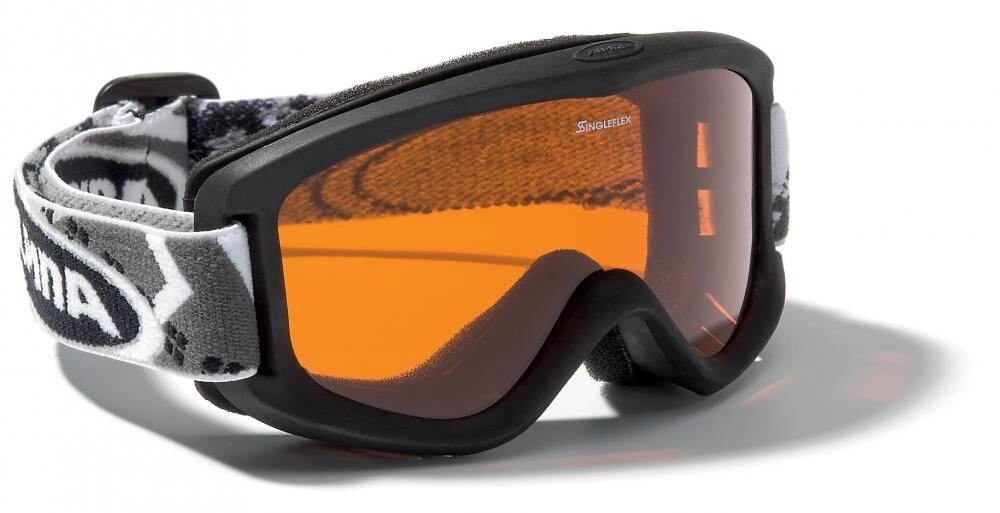 Alpina Carvy 2.0 Kinderskibrille (431 schwarz matt, Scheibe: SINGLEFLEX tint (S2))