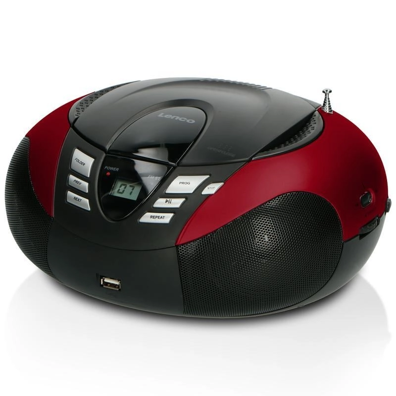 SCD-37 rot Radiorekorder mit CD-Spieler