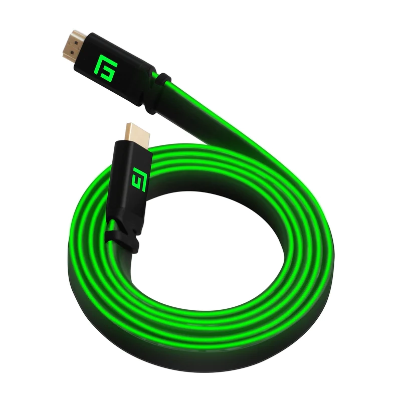 LED HDMI-Kabel 2.1, 1,5 m, High Speed, 8K/60Hz, Grün