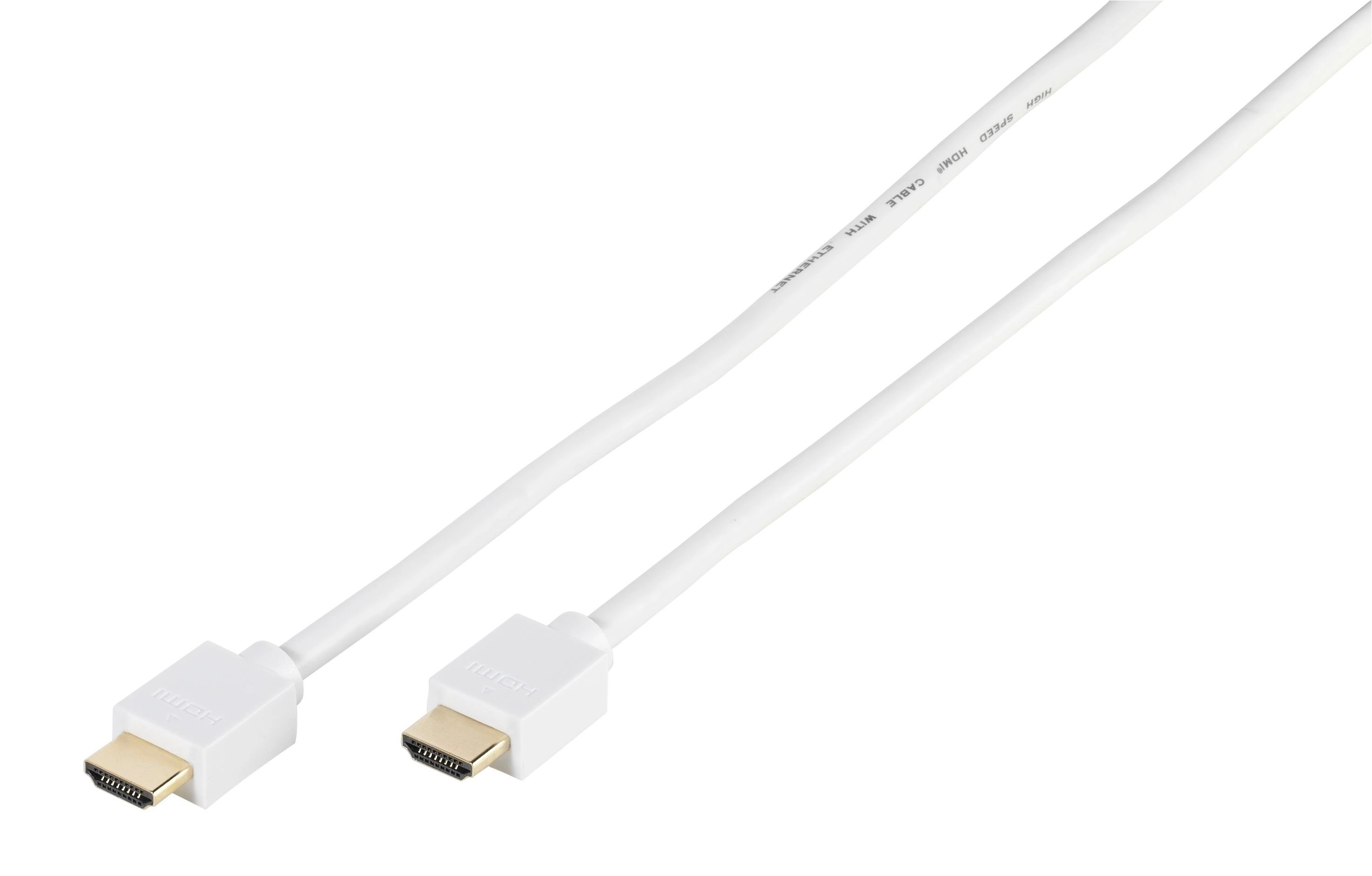 High Speed HDMI® Kabel mit Ethernet, 2,0 m weiß (47165)