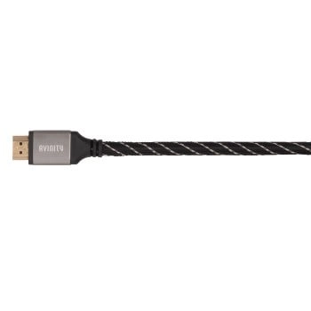 High Speed HDMI™-Kabel, St. - St., Gewebe, vergoldet, Ethernet, 0,75 m (127103)