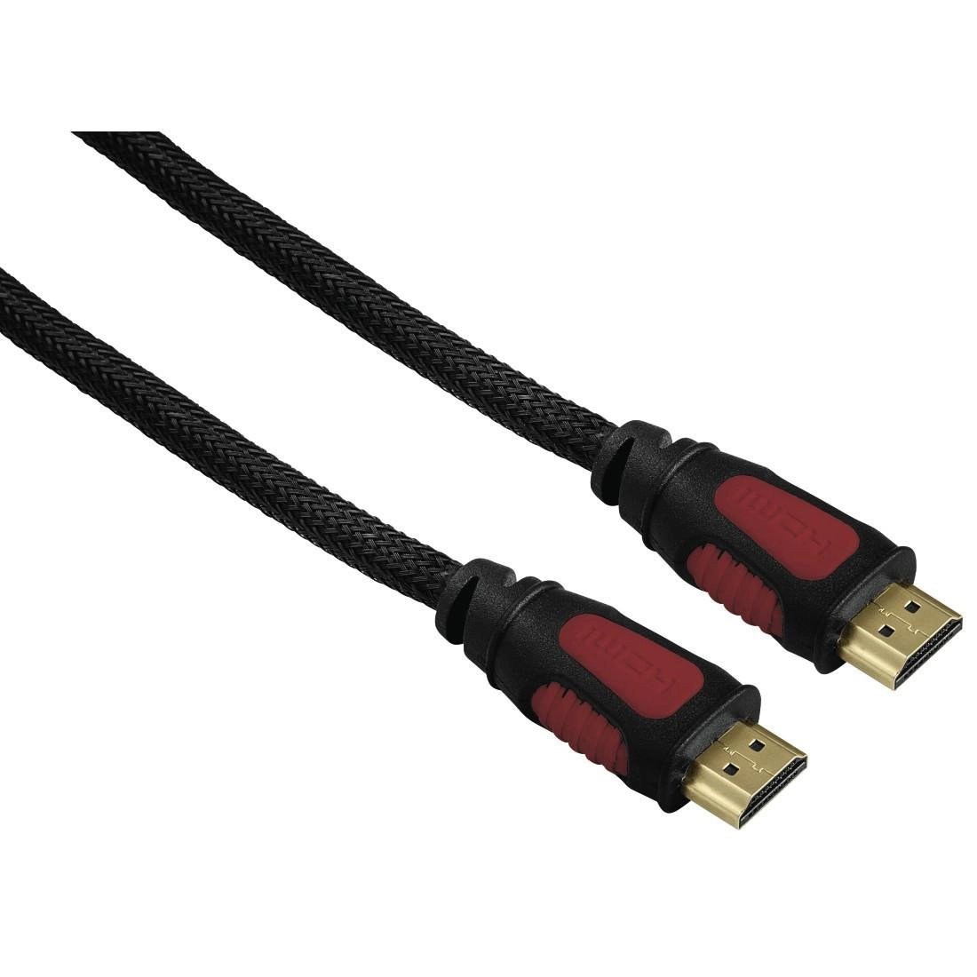 High Speed HDMI™-Kabel, St.-St., Ethernet, Gewebe, vergoldet, Schw., 3,0 m (00056519)