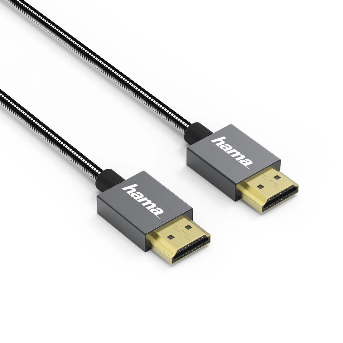 High Speed HDMI™-Kabel "Elite", Ethernet, Metall, Anthrazit, 0,75 m (00135792)