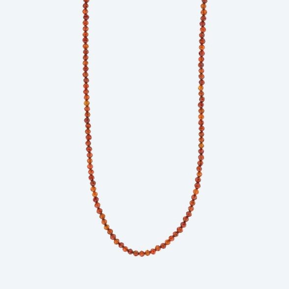 Collier Zirkonia kirschrot, ca. 47+5 cm