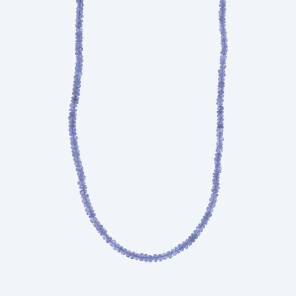 Collier AA Tansanit, ca. 55 cm