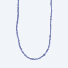 Collier AA Tansanit, ca. 55 cm