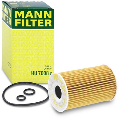 MANN-FILTER Ölfilter HU 7008 z Motorölfilter,Filter für Öl VW,AUDI,SKODA,Golf V Schrägheck (1K1),TOURAN (1T1, 1T2),Passat Variant (3C5),GOLF VI (5K1)