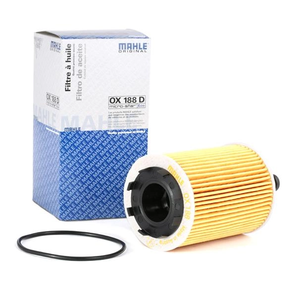 MAHLE ORIGINAL Ölfilter OX 188D Motorölfilter,Filter für Öl VW,AUDI,FORD,Golf IV Schrägheck (1J1),Golf V Schrägheck (1K1),POLO (9N_),TOURAN (1T1, 1T2)