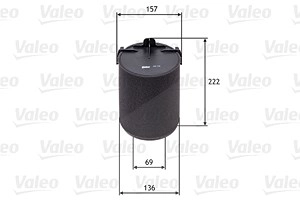 VALEO Luftfilter 585742 Motorluftfilter,Filter für Luft VW,AUDI,SKODA,Golf V Schrägheck (1K1),TOURAN (1T1, 1T2),Passat Variant (3C5),GOLF VI (5K1)