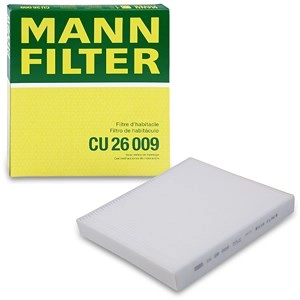 MANN-FILTER Innenraumfilter CU 26 009 Filter, Innenraumluft,Pollenfilter VW,AUDI,SKODA,Golf VII Schrägheck (5G1, BQ1, BE1, BE2)