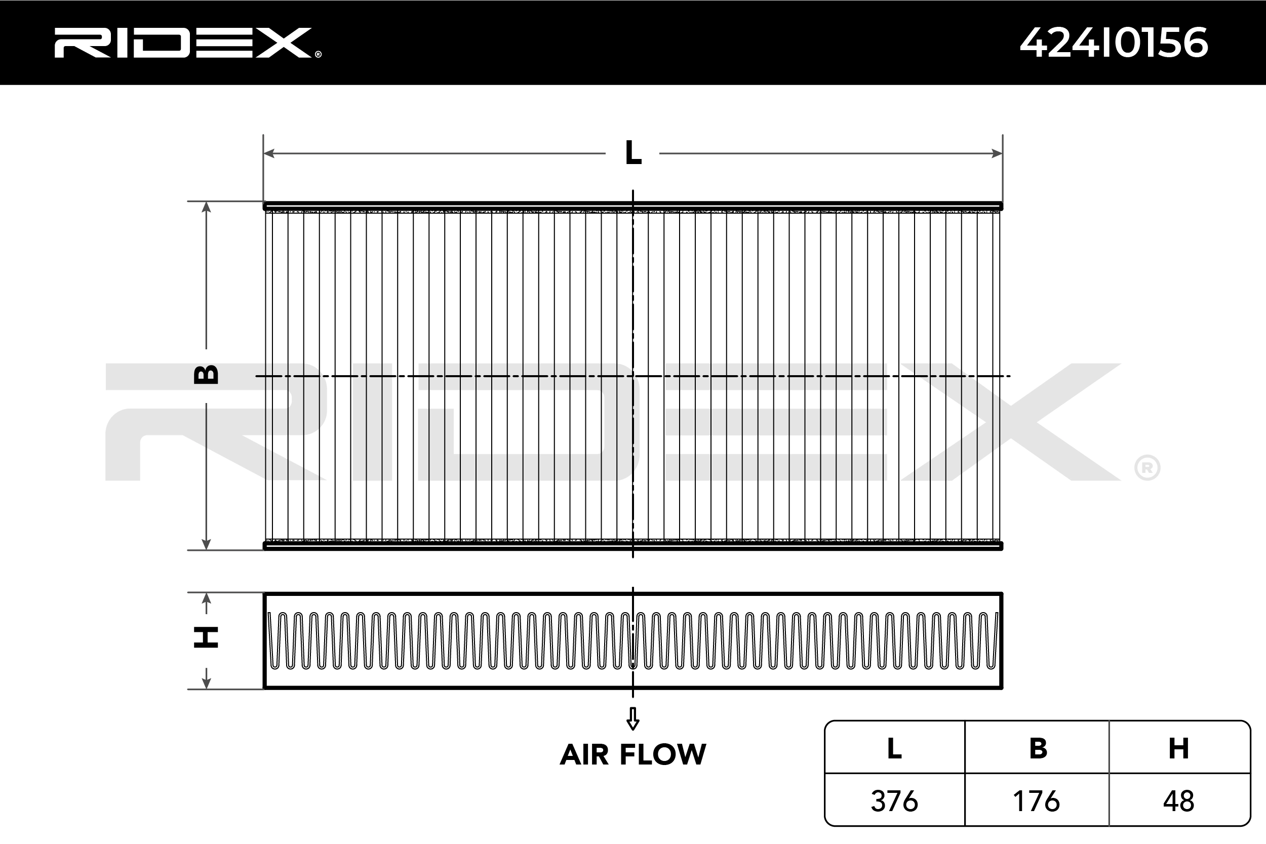 RIDEX Innenraumfilter 424I0156 Filter, Innenraumluft,Pollenfilter FIAT,PEUGEOT,TOYOTA,Scudo (270_, 272_),Scudo Kastenwagen (270_, 272_)