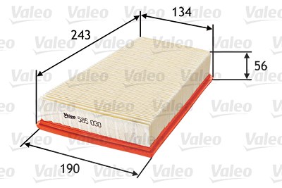 VALEO Luftfilter 585030 Motorluftfilter,Filter für Luft RENAULT,SCÉNIC II (JM0/1_),MEGANE II Coupé-Cabriolet (EM0/1_),MEGANE II Kombi (KM0/1_)