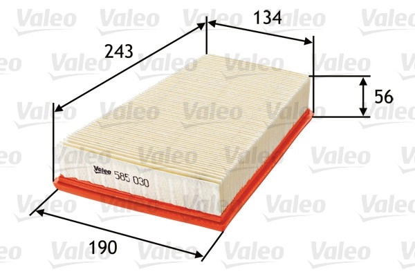 VALEO Luftfilter 585030 Motorluftfilter,Filter für Luft RENAULT,SCÉNIC II (JM0/1_),MEGANE II Coupé-Cabriolet (EM0/1_),MEGANE II Kombi (KM0/1_)