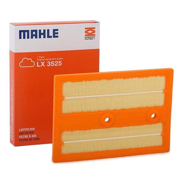 MAHLE ORIGINAL Luftfilter LX 3525 Motorluftfilter,Filter für Luft VW,AUDI,SKODA,GOLF VI (5K1),Golf VII Schrägheck (5G1, BQ1, BE1, BE2)