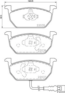 BREMBO Bremsbelagsatz P 85 137 Bremsbeläge,Bremsklötze VW,AUDI,SKODA,GOLF VI (5K1),Golf VII Schrägheck (5G1, BQ1, BE1, BE2)