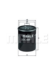 MAHLE ORIGINAL Ölfilter OC 986 Motorölfilter,Filter für Öl OPEL,FORD,FIAT,COMBO Kasten/Kombi (X12),Combo Combi / Tour (X12),KA (RU8)