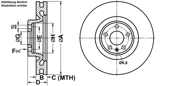 ATE Bremsscheibe 24.0134-0103.1 Bremsscheiben,Scheibenbremsen AUDI,A6 Avant (4G5, 4GD, C7),A6 Limousine (4G2, 4GC, C7),A7 Sportback (4GA, 4GF)