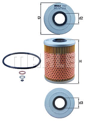 MAHLE ORIGINAL Ölfilter OX 68D Motorölfilter,Filter für Öl BMW,WIESMANN,ALPINA,3 Limousine (E46),3 Coupe (E46),3 Limousine (E36),3 Cabrio (E46)