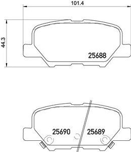 BREMBO Bremsbelagsatz P 61 111 Bremsbeläge,Bremsklötze PEUGEOT,CITROËN,MAZDA,4008 SUV,C4 AIRCROSS,6 Kombi (GJ, GL),6 Limousine (GJ, GL)