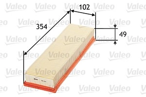 VALEO Luftfilter 585114 Motorluftfilter,Filter für Luft PEUGEOT,CITROËN,206 Schrägheck (2A/C),307 SW (3H),307 (3A/C),206+ Schrägheck (2L_, 2M_)