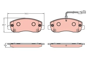 TRW Bremsbelagsatz GDB1910 Bremsbeläge,Bremsklötze OPEL,RENAULT,NISSAN,Movano B Kastenwagen (X62),Movano B Bus (X62)