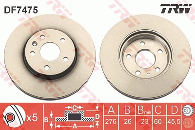 TRW Bremsscheibe DF7475 Bremsscheiben,Scheibenbremsen OPEL,CHEVROLET,VAUXHALL,Astra J Sports Tourer (P10),ASTRA J,Astra J GTC (P10),ASTRA J Stufenheck