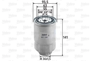 VALEO Kraftstofffilter 587709 Leitungsfilter,Spritfilter VW,FORD,TOYOTA,TARO,RANGER (ER, EQ),MAVERICK (UDS, UNS),AVENSIS Kombi (T25)