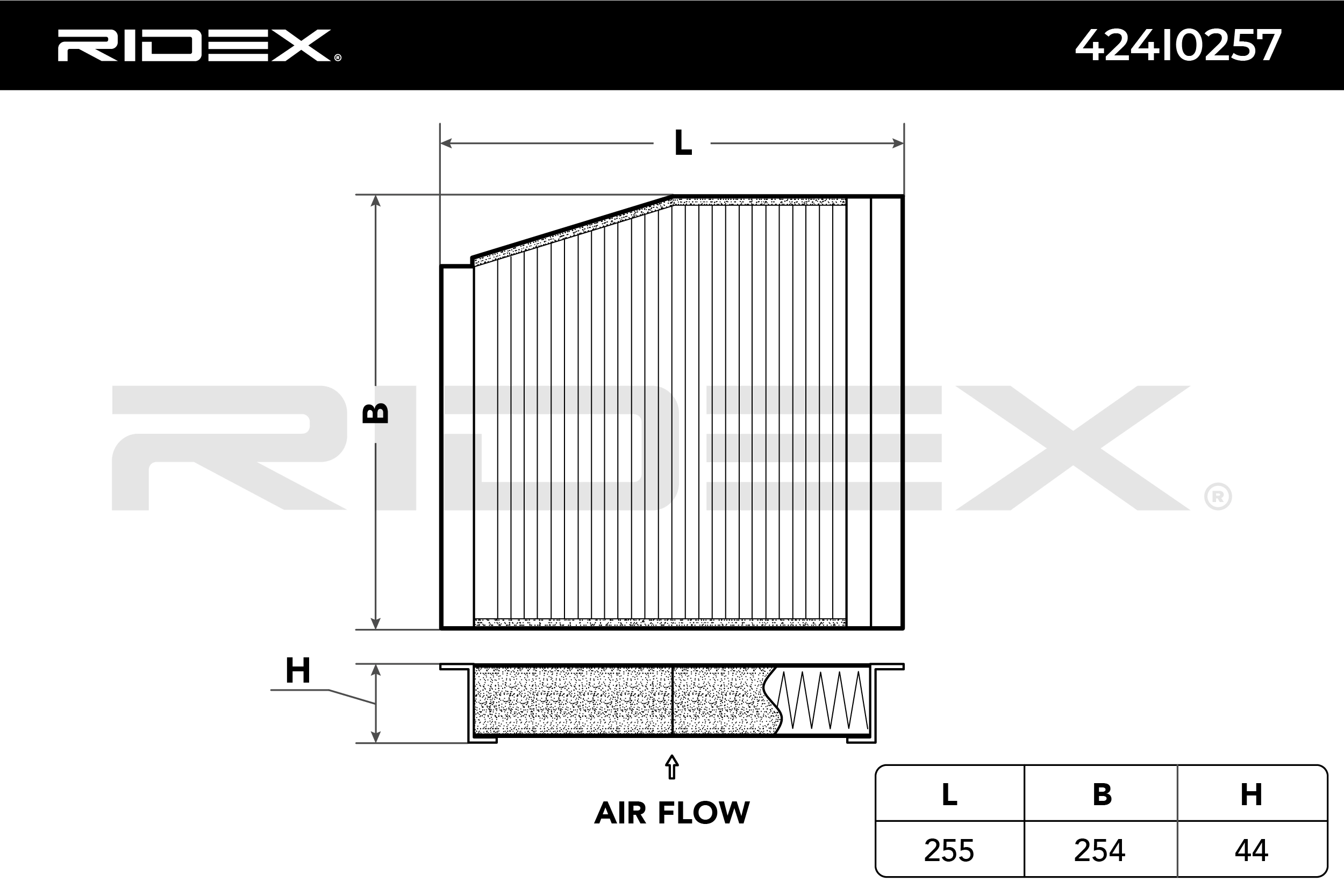 RIDEX Innenraumfilter 424I0257 Filter, Innenraumluft,Pollenfilter MERCEDES-BENZ,INFINITI,A-Klasse (W176),B-Klasse (W246, W242),CLA Coupe (C117)