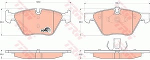 TRW Bremsbelagsatz GDB1559 Bremsbeläge,Bremsklötze BMW,3 Touring (E91),3 Limousine (E90),5 Limousine (E60),5 Touring (E61),3 Coupe (E92),X1 (E84)